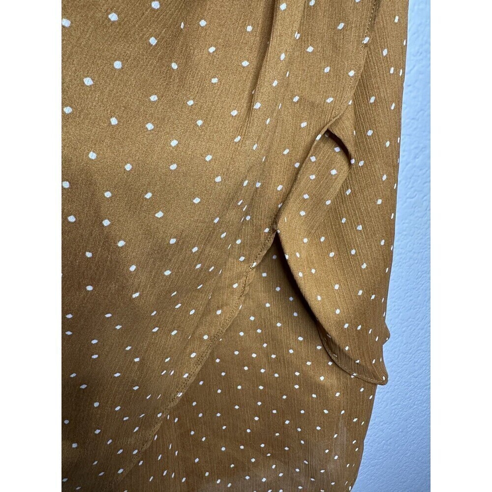 Lulus Dress Womens Small Polka Dot Wrap Mini Ruched Adjustable Straps Summer Par - Picture 6 of 8